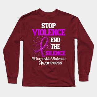 Stop violence end the silence Long Sleeve T-Shirt